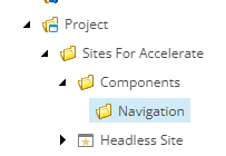 Screenshot showing created navigation template folder